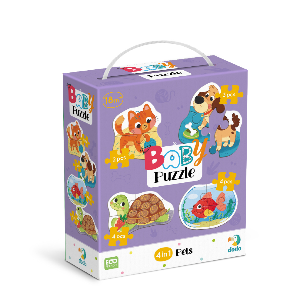 DoDo Пазл 4 в 1 - Baby puzzle. Домашні тварини 300688