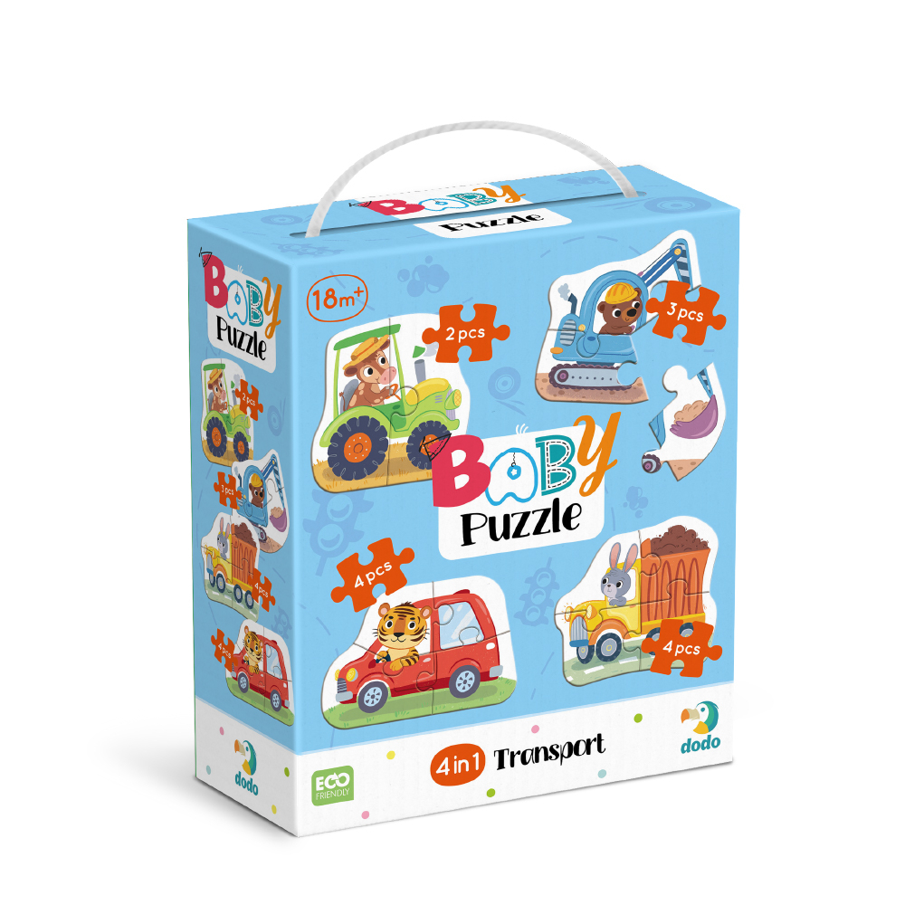 DoDo Пазл 4 в 1 - Baby puzzle. Транспорт 300685