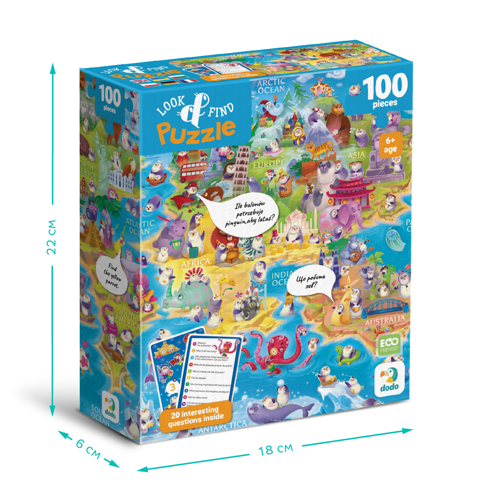 DoDo Пазл 100 елементів - Шукай та знаходь.Світ пінгвінів 300670. Фото 6