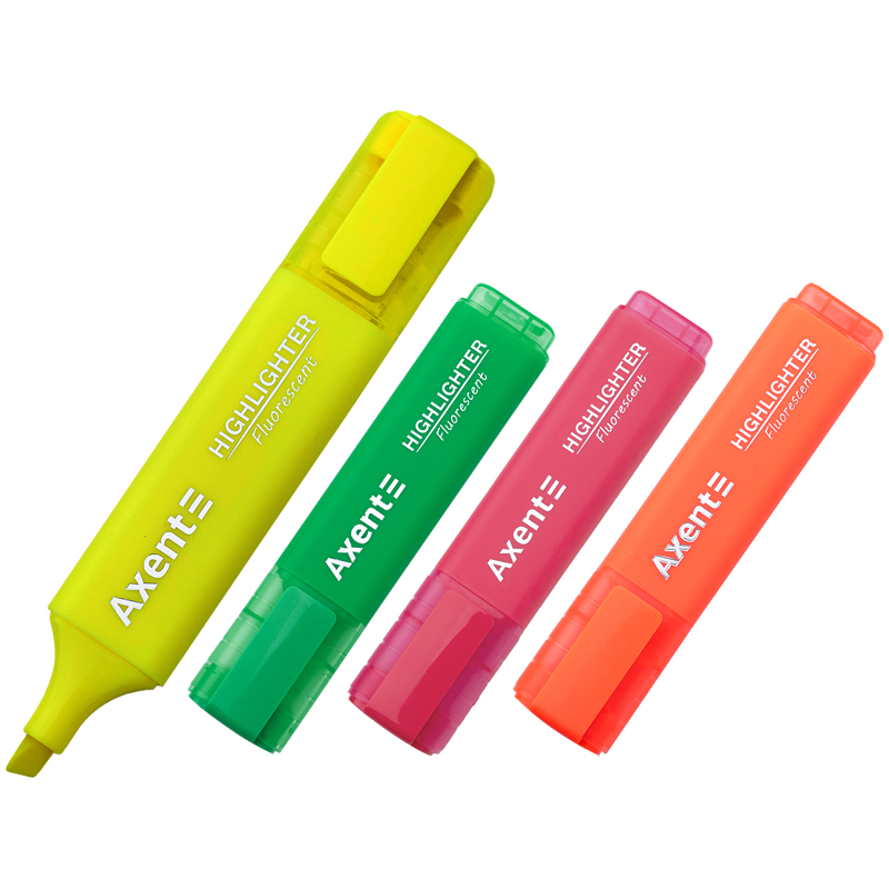 Маркер Axent Highlighter 2537-40-A, 1-5 мм, клиноподібний, набір. Фото 2