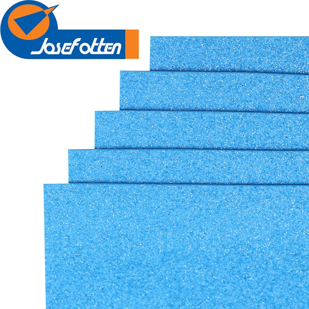 Фоаміран EVA Josef Otten Блакитний GLITTER Fluorescent HQ A4 10 шт 21 X2 9.7 см 17FA4-006 