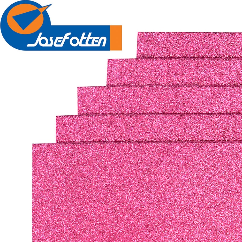 Фоаміран EVA Josef Otten Малиновий GLITTER HQ A4 10 шт 21 X 29.7 см 17GLA4-001