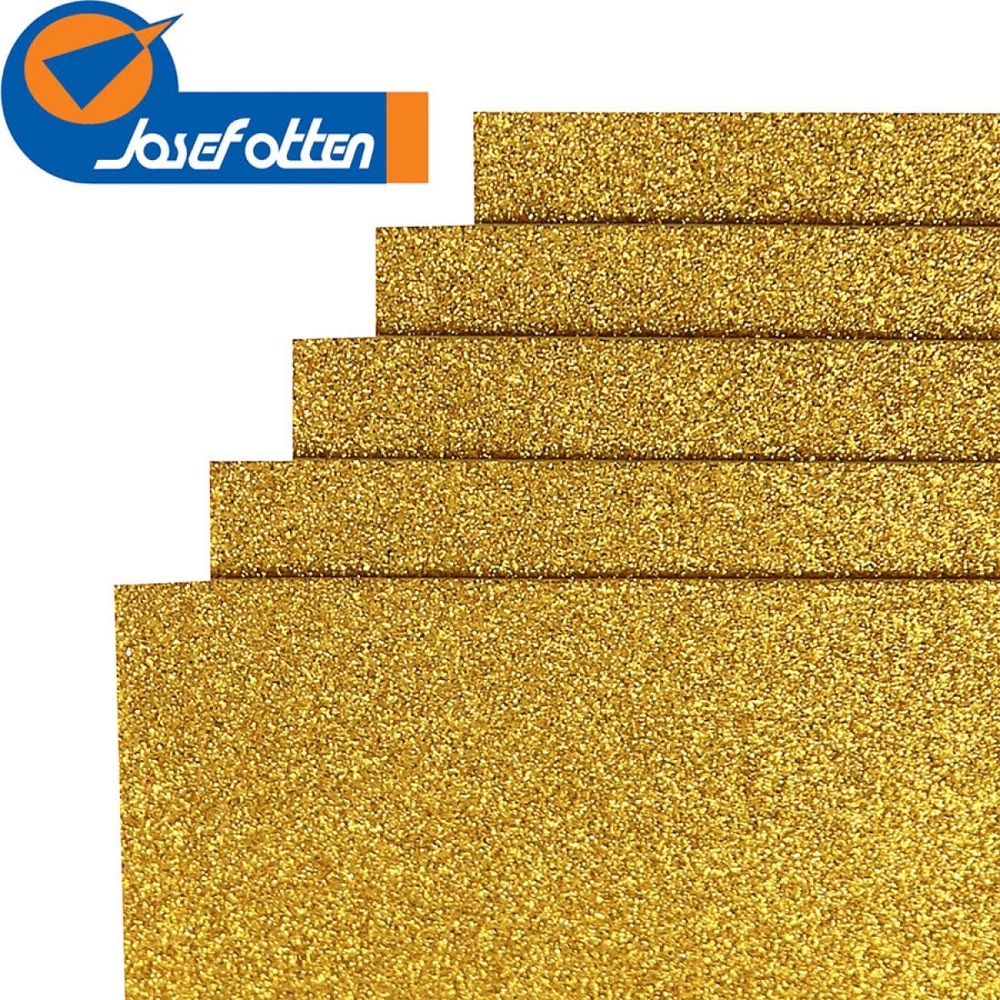 Фоаміран EVA Josef Otten Темно-жовтий GLITTER HQ A4 10 шт 21 X 29.7 см 17GLA4-013