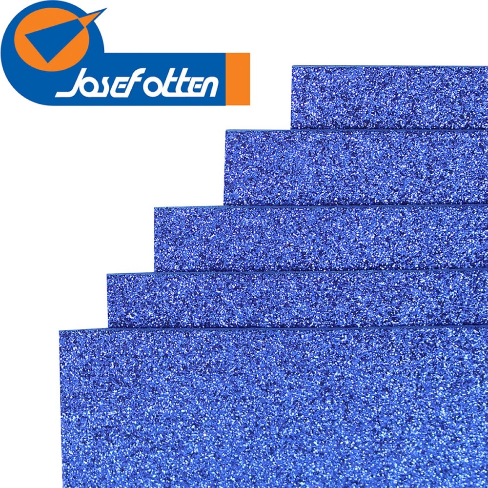 Фоаміран EVA Josef Otten Темно-синій GLITTER HQ A4 10 шт 21 X 29.7 см 17GLA4-022