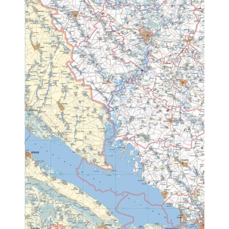 Політико-адміністративна карта Полтавська область м-б 1:320 000.. Фото 3