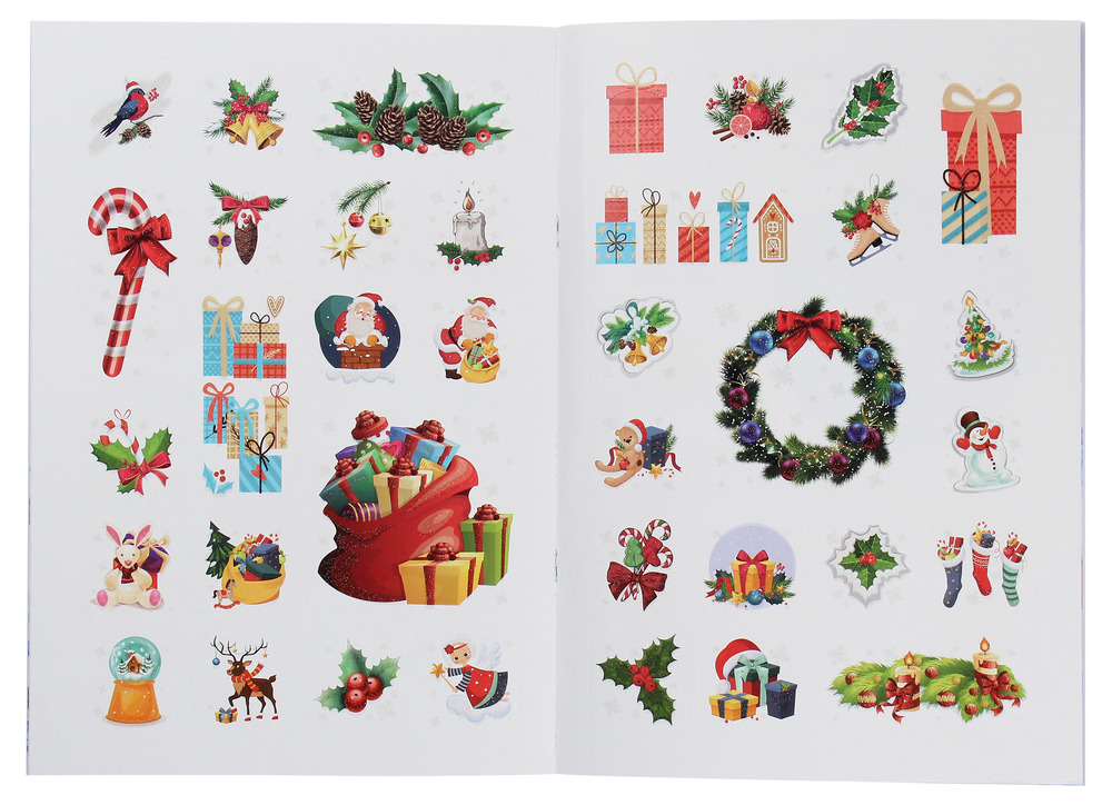 Книга Christmas sticker book. Пісні про Святого Миколая. Веселі забавки для дошкільнят. Фото 5