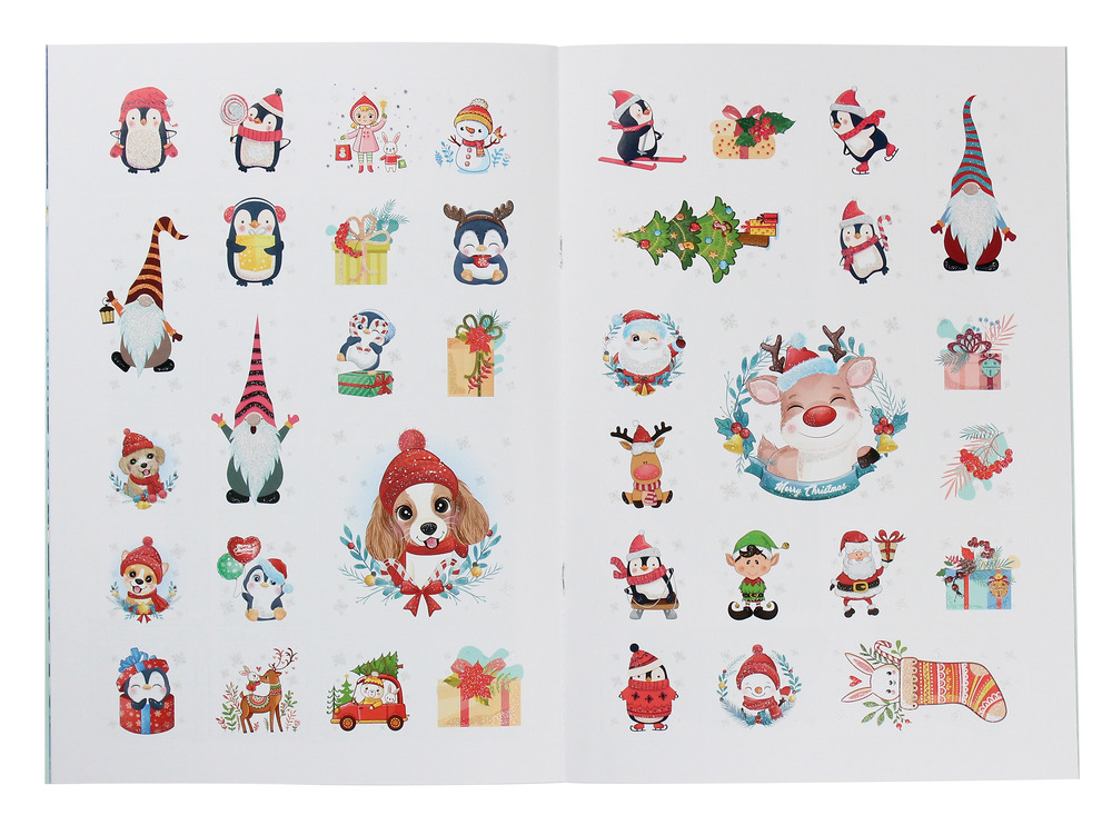 Книга Christmas sticker book. Ялинка. Веселі забавки для дошкільнят. Фото 5