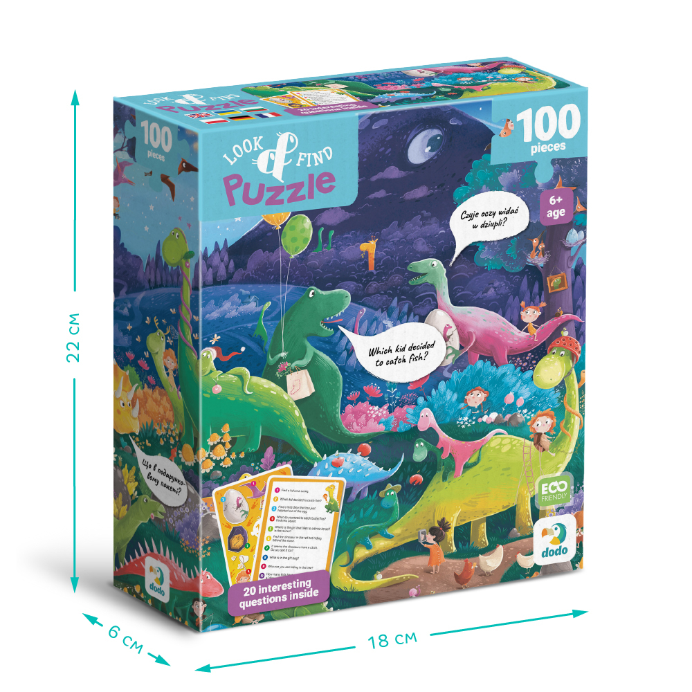 DoDo Пазл 100 елементів - Шукай та знаходь.Країна динозаврів 300669. Фото 6