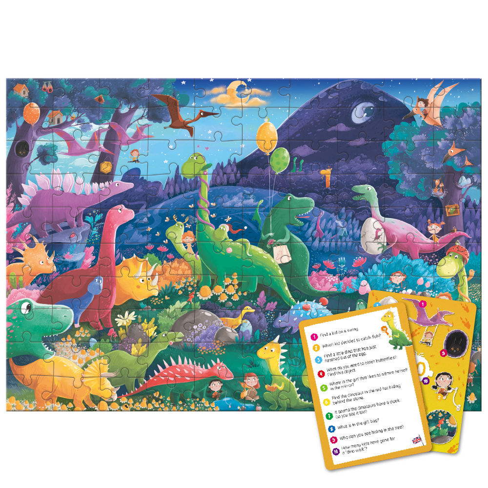 DoDo Пазл 100 елементів - Шукай та знаходь.Країна динозаврів 300669. Фото 3