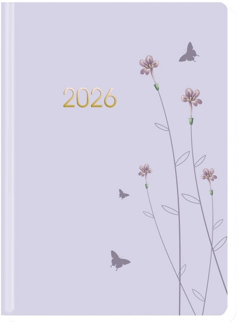 Щоденник датований 2026 Economix, друкована обкладинка, А5 (ніжність бузкова)