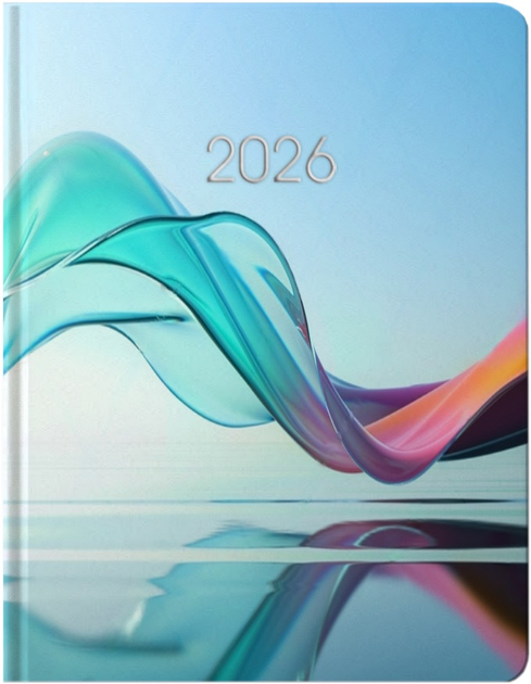 Щоденник датований 2026 Economix, друкована обкладинка, А5 (хвиля)