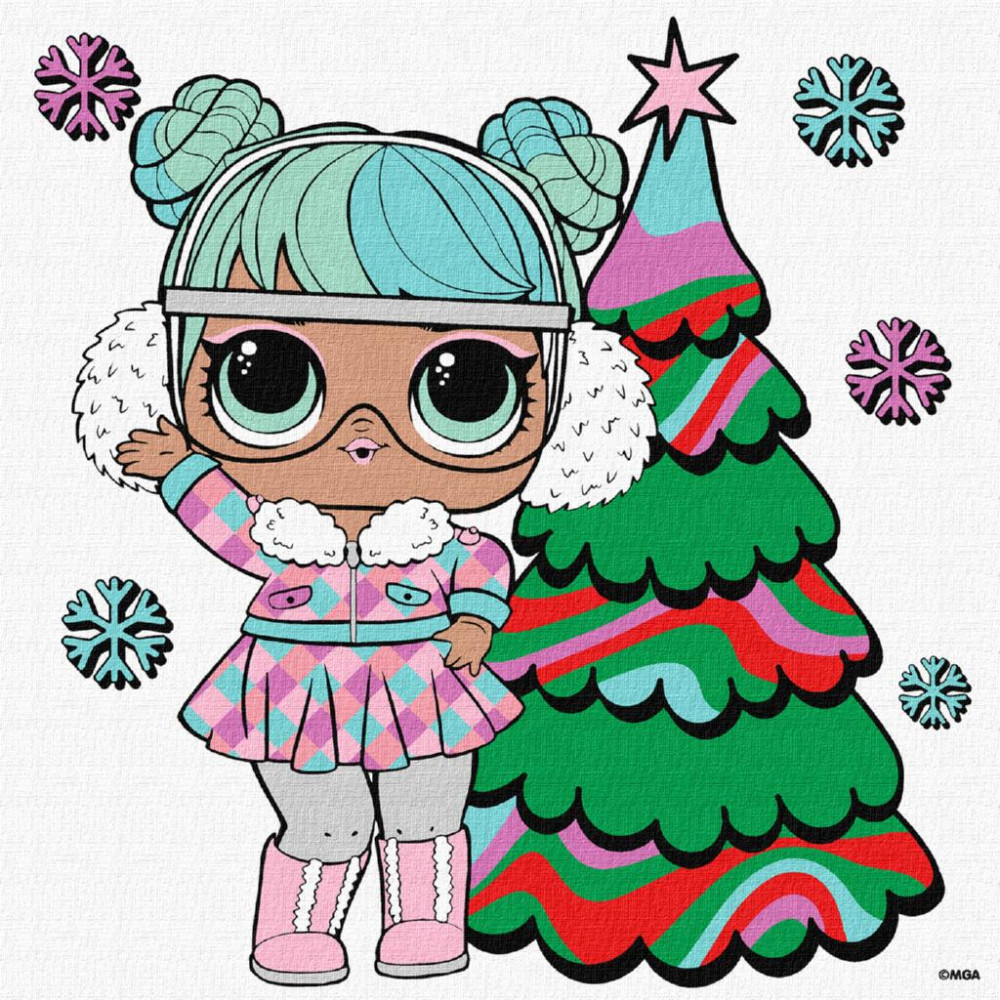 Ideyka Картина за номерами для дітей. L.O.L. Surprise! Jolly Vibes. Bon Bon 25x25 см