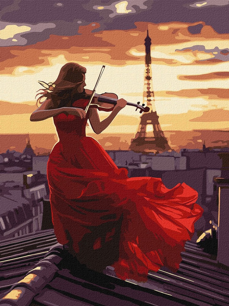 Ideyka Картина за номерами. Гра на скрипці 30x40 см