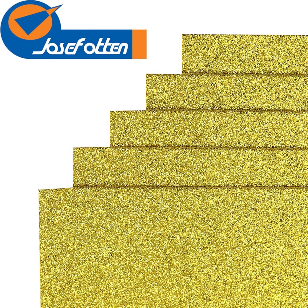 Фоаміран EVA Josef Otten Жовтий GLITTER HQ A4 10 шт 21X29.7 см17GLA4-039
