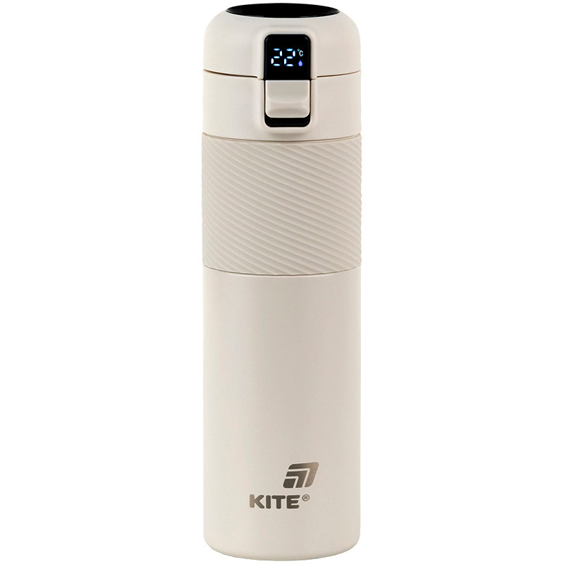 Термос з термодатчиком Kite 450 мл, K25-1227-1 бежевий