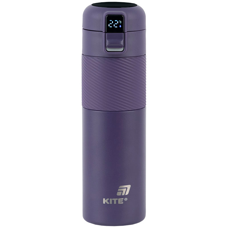 Термос з термодатчиком Kite 450 мл, K25-1227-3 фіолетовий