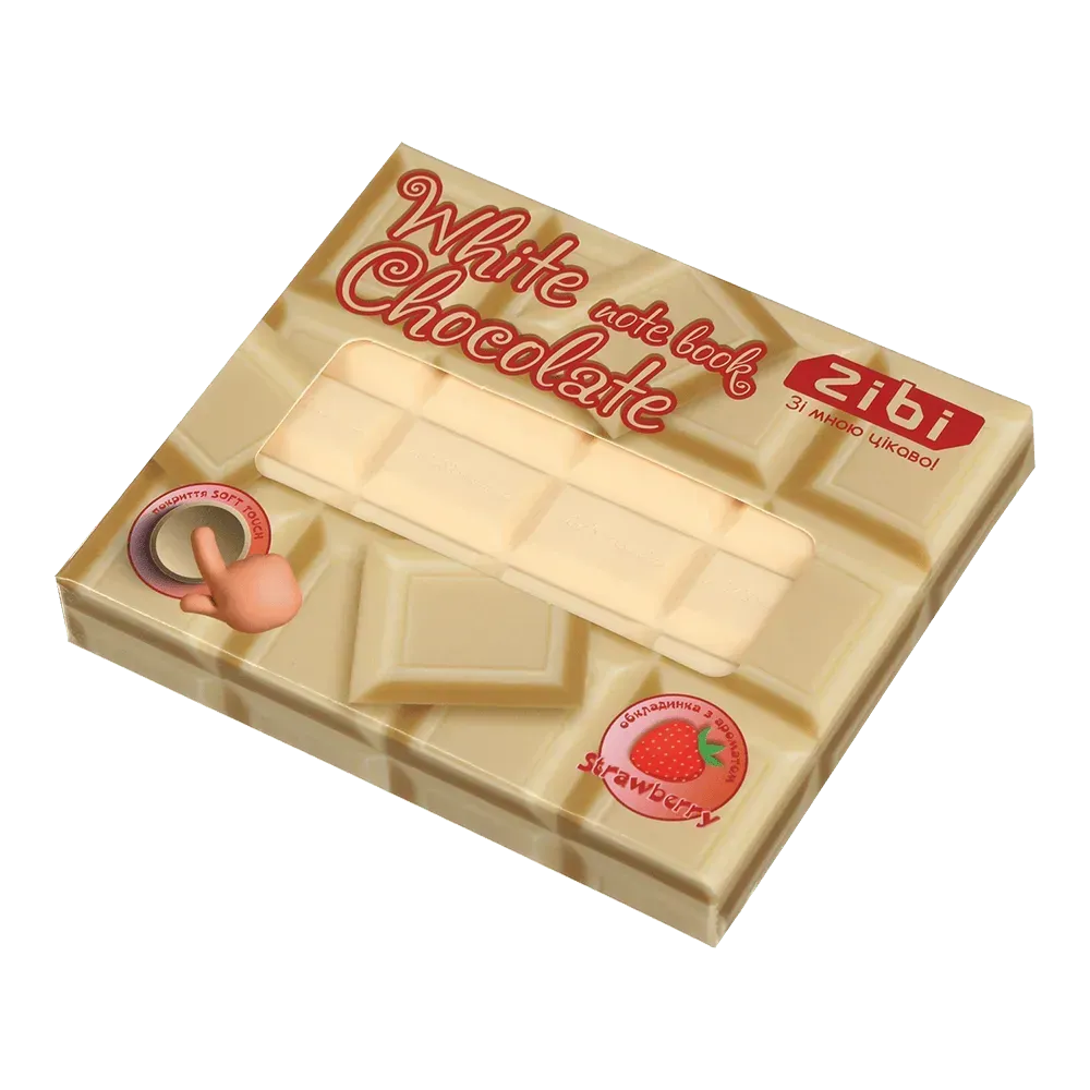 Блокнот ZiBi White Chocolate 90x90 мм 80 аркушів нелінований ароматизований Soft Touch обкладинка ZB.12470-12 . Фото 4