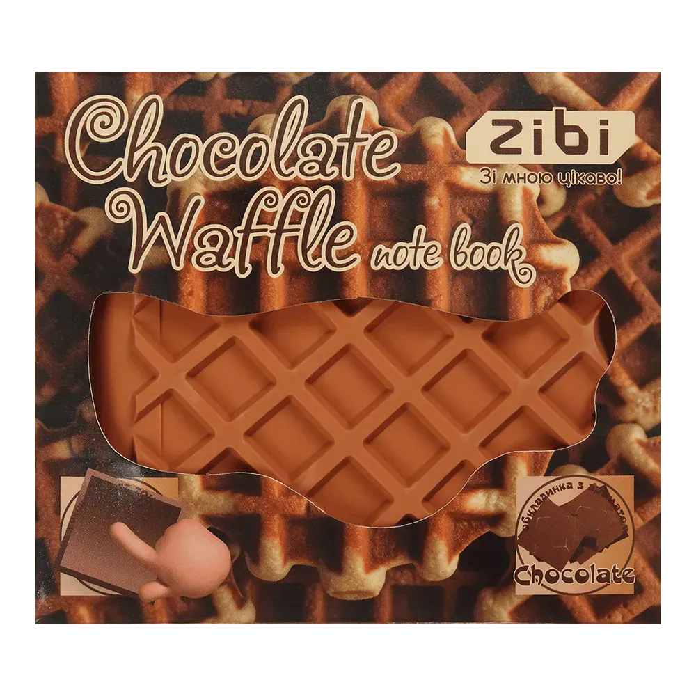 Блокнот ZiBi Chocolate Waffle 90x90 мм 80 аркушів нелінований ароматизований Soft Touch обкладинка ZB.12470-40 . Фото 5