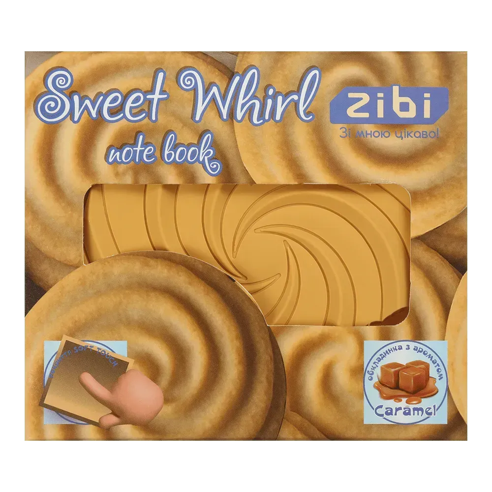 Блокнот ZiBi Sweet Whirl 90x90 мм 80 аркушів нелінований ароматизований Soft Touch обкладинка ZB.12470-49. Фото 5