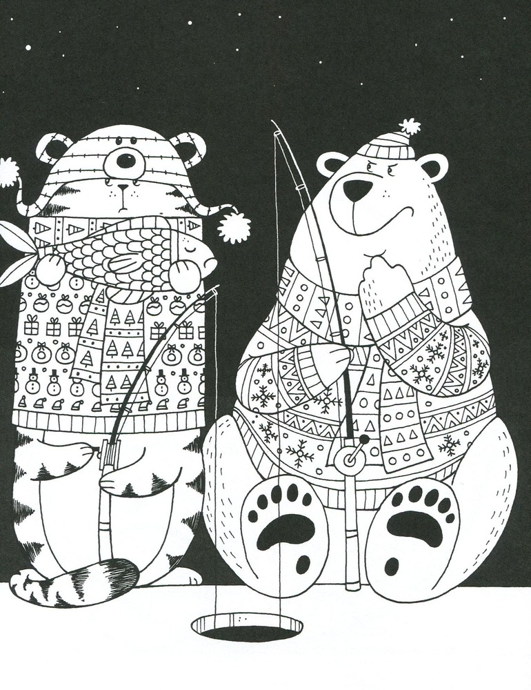 Книжка-розмальовка Мільйон різдвяних котів. Фото 4