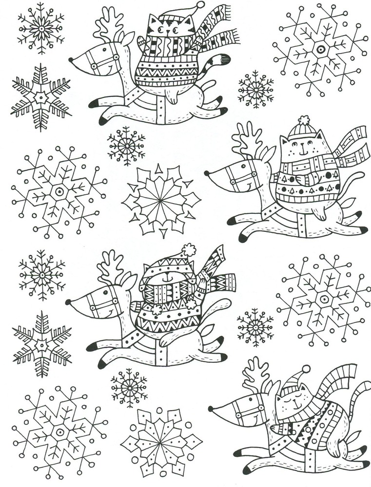Книжка-розмальовка Мільйон різдвяних котів. Фото 11
