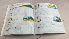 Книга Прописи з наліпками. Пишемо друковані літери. Борсук. Фото 4