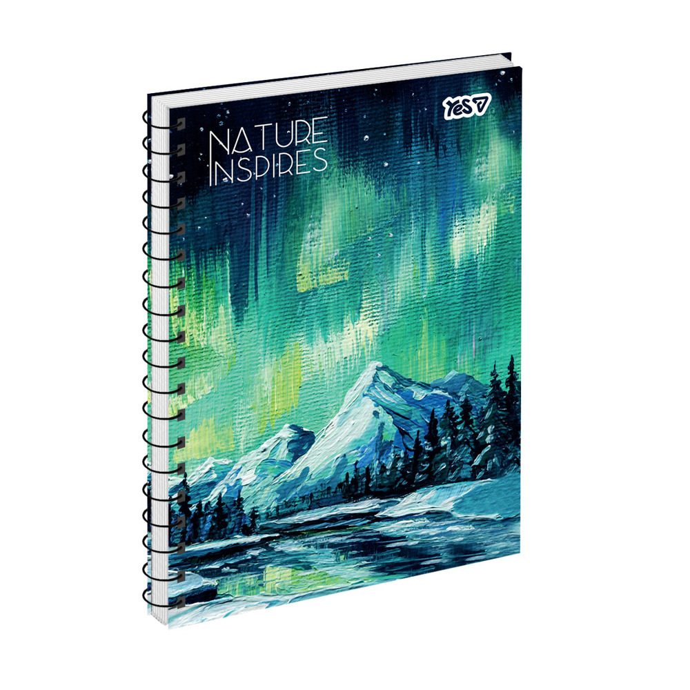 Зошит для записів Yes  А5 80 аркушів, клітинка, на спіралі  "Nature inspires"  152266