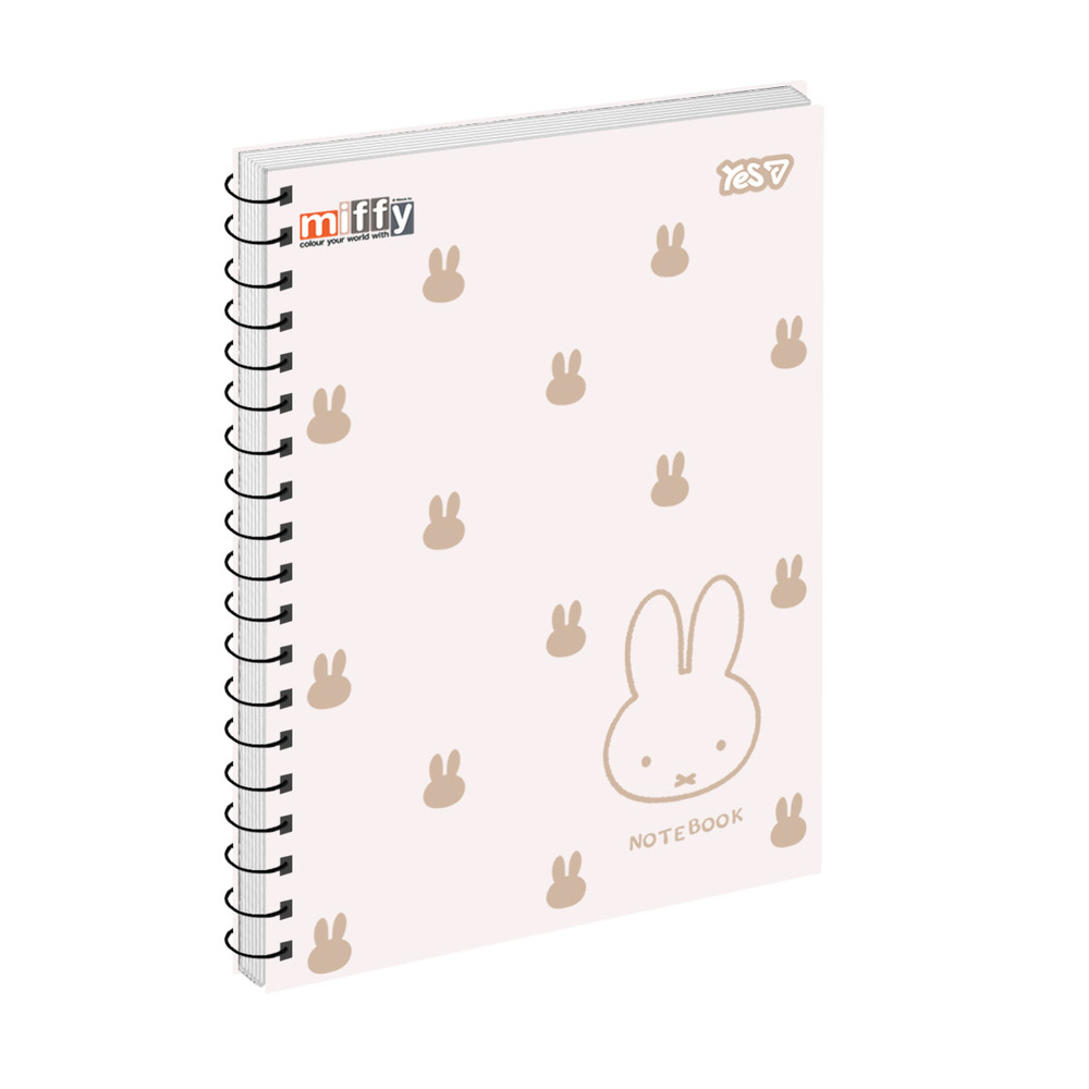 Зошит для записів Yes А5 80 аркушів, клітинка, на спіралі  "Miffy" 152272