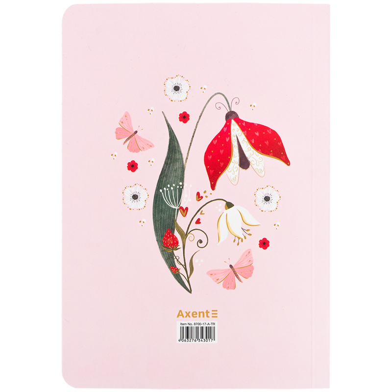 Книга записна Axent Secret Garden 1 8700-17-A-TR, A5, 80 аркушів, клітинка. Фото 5