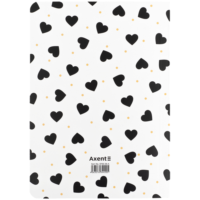 Книга записна Axent Black&White 8700-26-A, A5, 80 аркушів, клітинка. Фото 5
