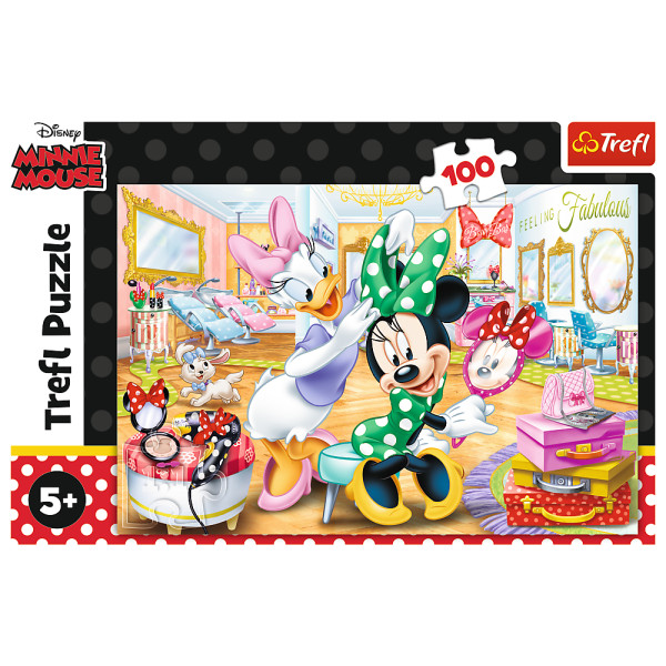 Пазли Trefl 100 елементів - Мінні в салоні краси (Mickey&friends) 63872. Фото 3