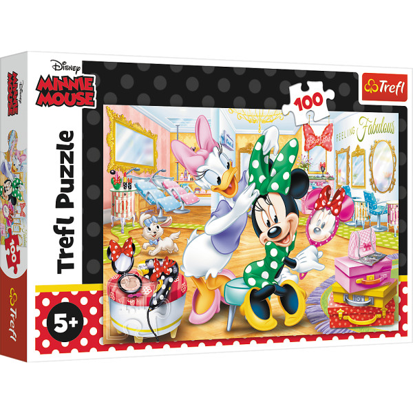 Пазли Trefl 100 елементів - Мінні в салоні краси (Mickey&friends) 63872