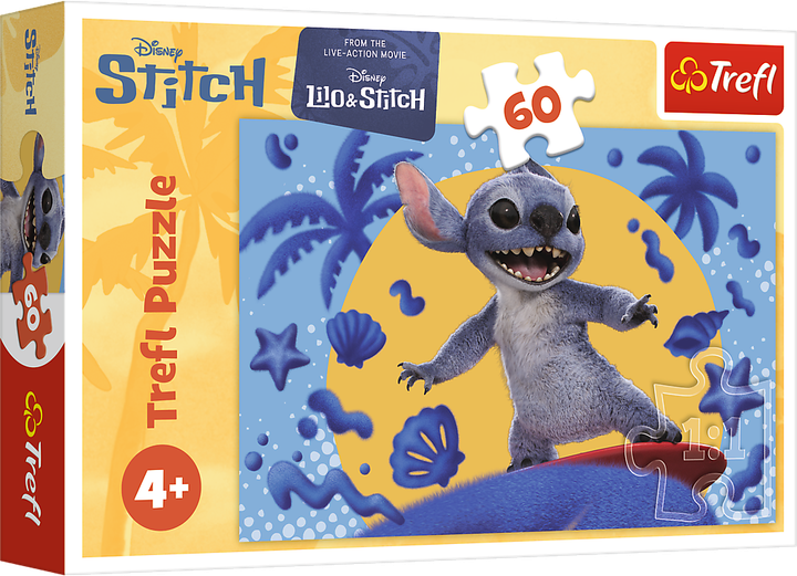 Пазли Trefl 60 елементів - День зі Стічем (Disney Stitch The Movie) 74076
