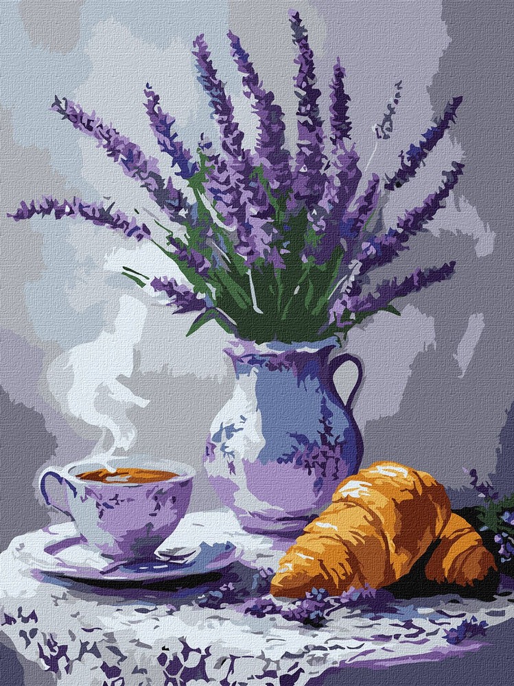 Ideyka Картина за номерами. Лавандовий натюрморт 30x40 см