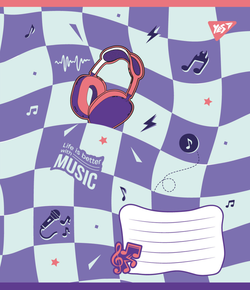 Зошит для нот Yes Music and dreams А5 12 аркушів 767434. Фото 2