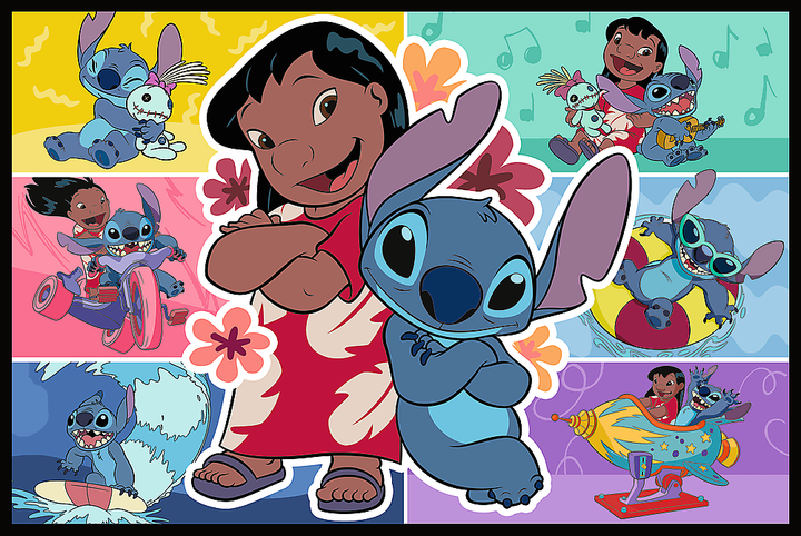 Пазли Trefl 2х200 елементів - Щасливе життя Стіча. Lilo&Stitch 33349. Фото 3