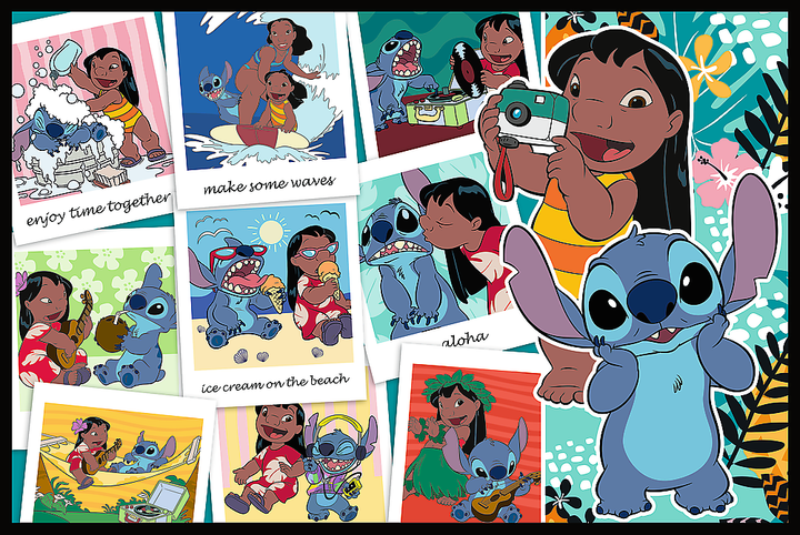 Пазли Trefl 2х200 елементів - Щасливе життя Стіча. Lilo&Stitch 33349. Фото 2