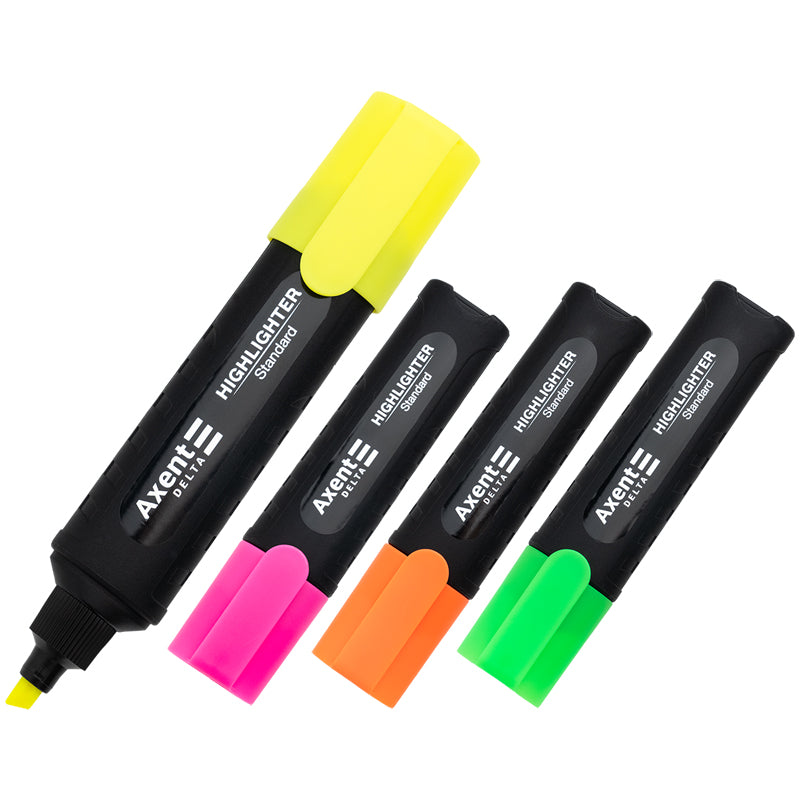 Маркер Axent Delta Highlighter Standard, 1-5 мм, клиноподібний асорті D2505-40. Фото 2
