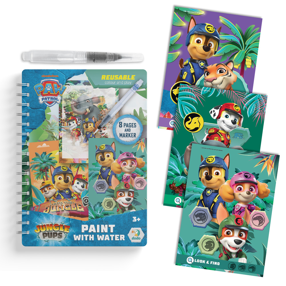 Книга Водна розмальовка Paw Patrol Джунглі. Фото 2