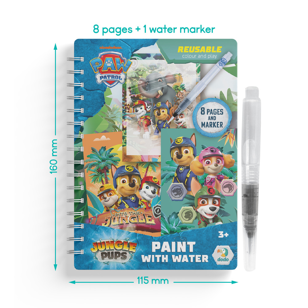 Книга Водна розмальовка Paw Patrol Джунглі. Фото 5