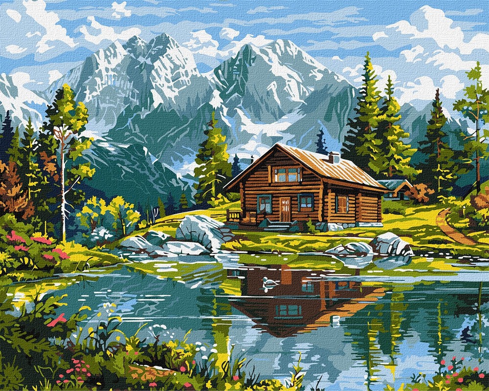 Ideyka Картина за номерами. Затишний котедж 40х50 см 