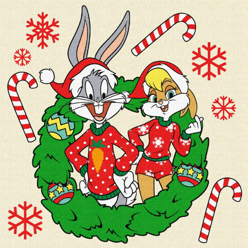 Ideyka Картина за номерами. WB Bugs & Lola 25х25см KHO6860