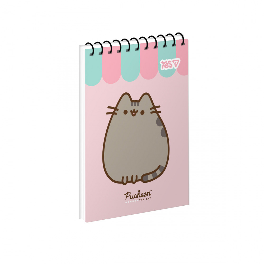 Зошит для записів Yes Pusheen Cat одинарна спіраль А7, 80 аркушів 152347