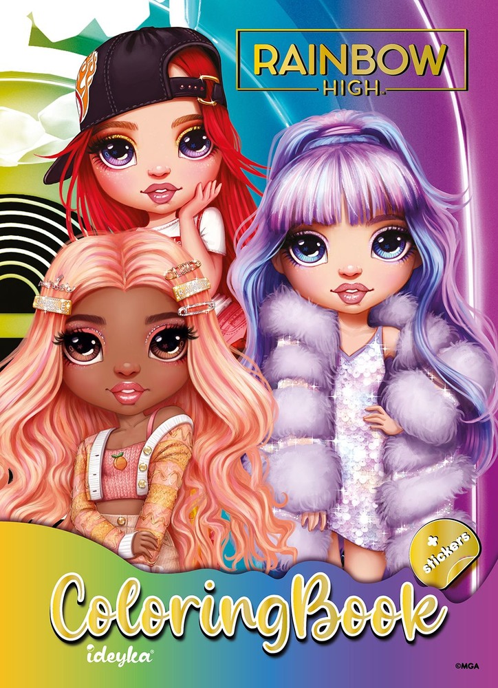 Книжка-розмальовка зі стікерами - The creative Rainbow 2
