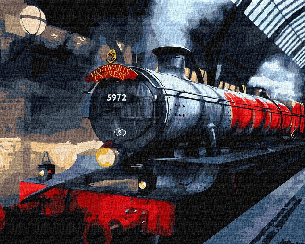 Ideyka Картина за номерами. WB Harry Potter: Гоґвортський експрес з фарбами металік 40х50см 
