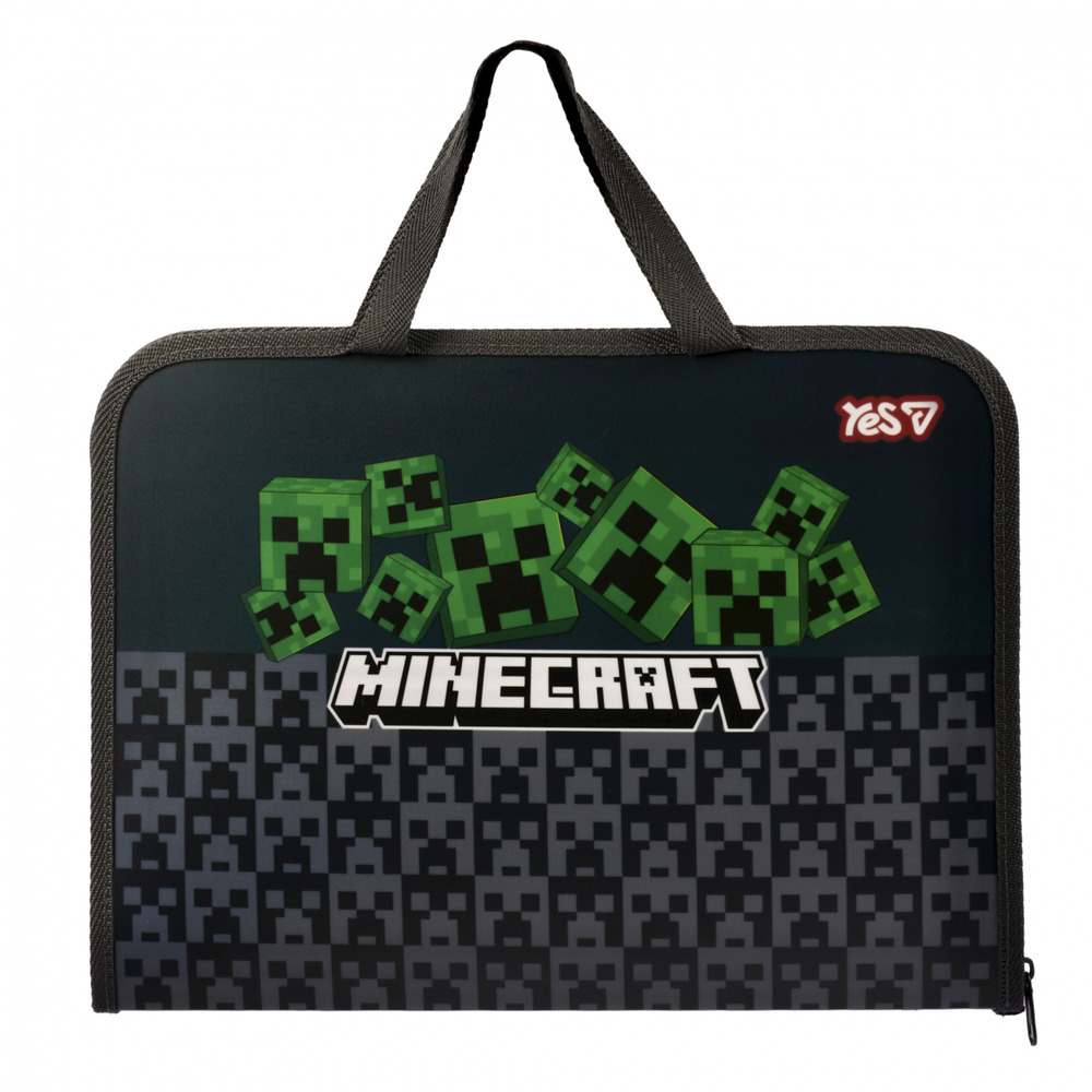 Папка-портфель Yes FC на блискавці з тканинними ручками Minecraft Creepers 492355