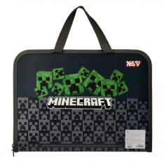 Папка-портфель Yes FC на блискавці з тканинними ручками Minecraft Creepers 492355. Фото 2