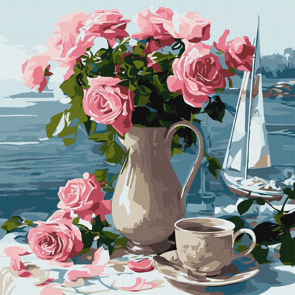 Ideyka Картина за номерами. Ранкові троянди 40x40 см