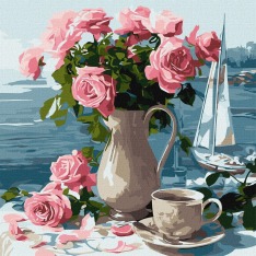 Ideyka Картина за номерами. Ранкові троянди 40x40 см