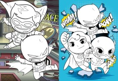 Книжка-розмальовка зі стікерами - WB Super Friends. Фото 2